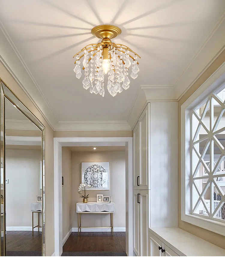 Merican Crystal Garland Chandelier For Bedroom And Study Room Gold And Black Lustre Cristal Pendant Lights Fixtures From Online201666 116.09 DHgate.Com