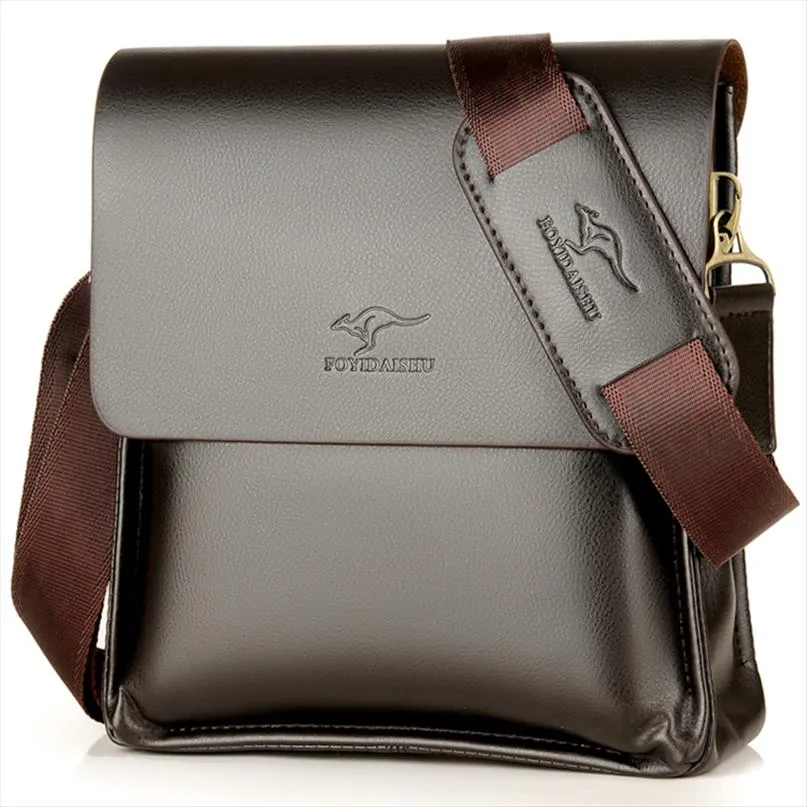 Kangaroo Märke Läder Messenger Bag Man Handväska Bröst Crossbody Bag För Män Business Liten Axelväska Sommar Man