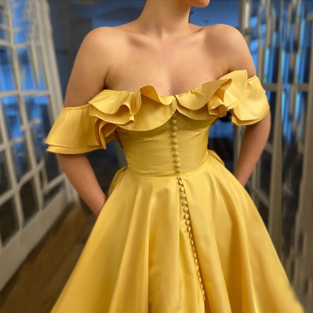 BeryLove Green Chiffon Yellow Evening Gown 2020 With... From  A_beautiful_dress, $69.35 | DHgate.Com