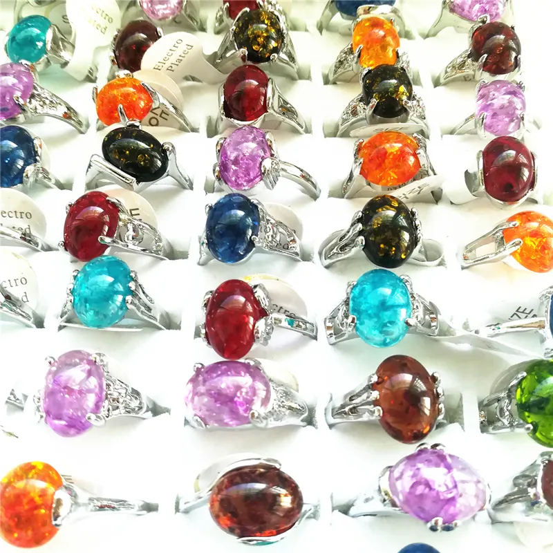 Xmas Gift Imitation Amber Rings Costume Rings For Women 50pcs/Lot Wholesale Free Shipping