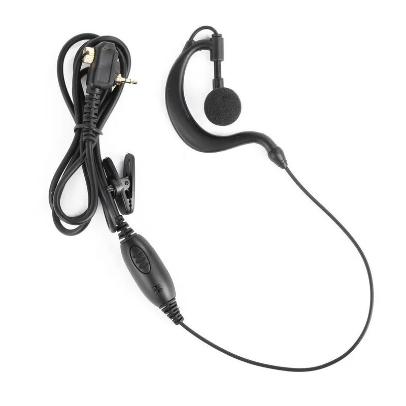 1 Pin Earpiece Headset PTT for Motorola Walkie Talkie MTP850 MTH800 MTH650 Portable Ham Radio G-shape Clip Microphone Earphone