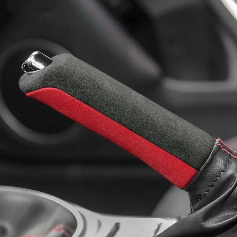 Tampa do freio de Alcantara camurça Embrulho ABS Mão engrenagem principal alavanca de câmbio Car Handbrake decalques para Subaru BRZ Toyota 86 2013-2020