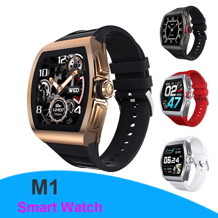 M1 Smart Watch Men IP68 Waterproof Smartwatch Heart Rate Fitness Tracker Sports Watch with Retail Box