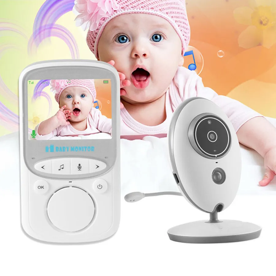 Sans fil LCD Audio vidéo bébé moniteur Radio nounou musique interphone IR 24h caméra Portable bébé talkie-walkie Babysitter VB605