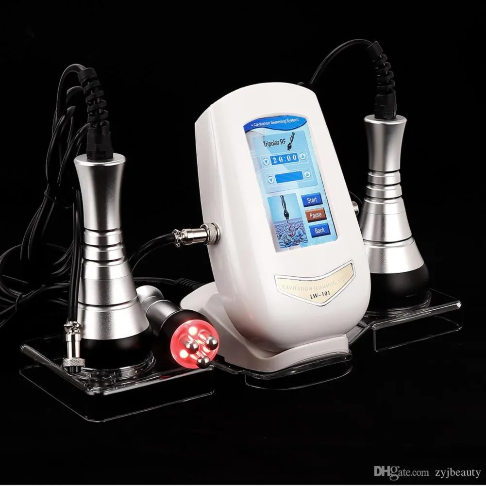 Cavitation ultrasonique RF amincissant la machine 3 en 1 mini taille pour la perte de poids à usage domestique façonnant l'élimination des graisses