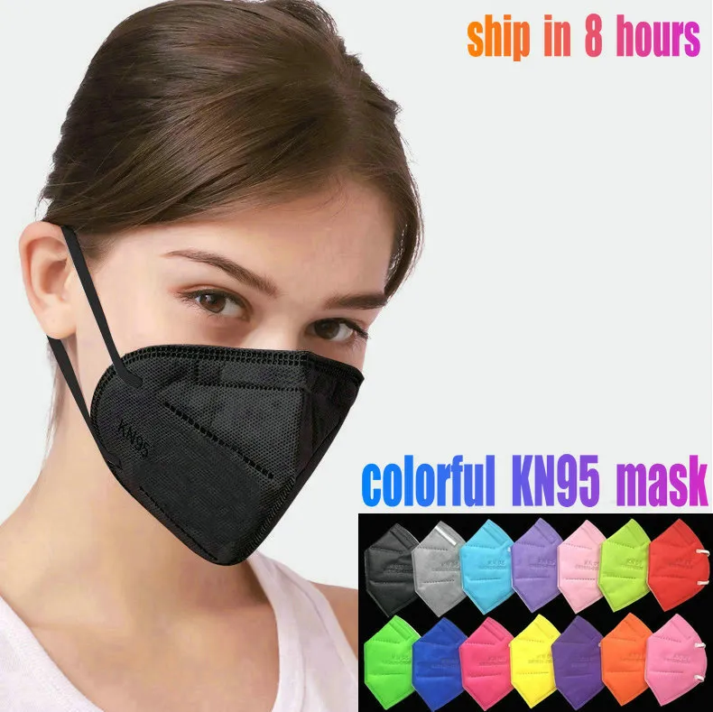 KN95 Face Mask Filter Masks Reusable 6Layer Protective Designer Face Covering Mouth Masks Kids Facemask Adult Black Mascherina wholesale DHL