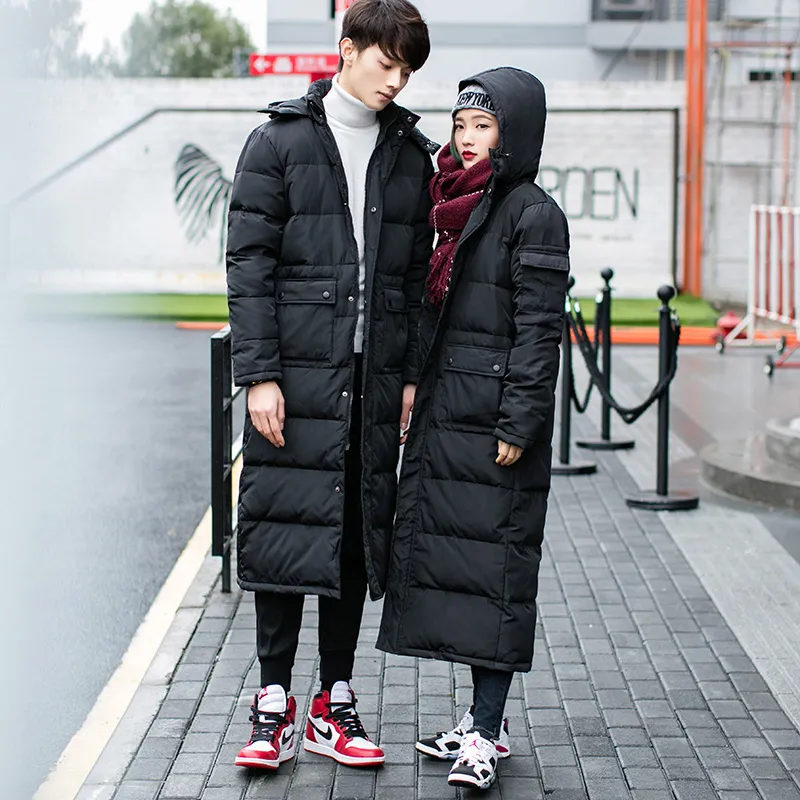 Mens extra long puffer sales coat
