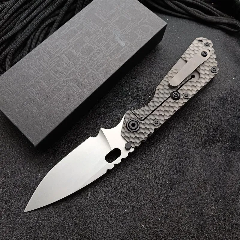 Offerta speciale Coltello pieghevole tattico di fascia alta D2 Drop Point Stone Wash Blade TC4 Manico in lega di titanio Coltelli tascabili EDC Gear EDC