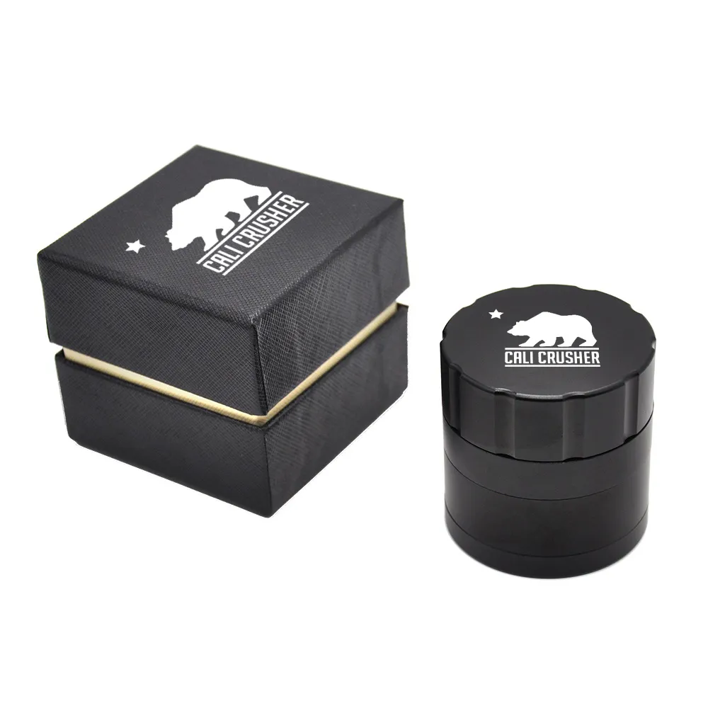 1 x Top Quality 2.08"/53MM CNC Alumínio Tobacco Herb Grinder Spice Crusher 4 peças com coletor de pólen personalize o logotipo