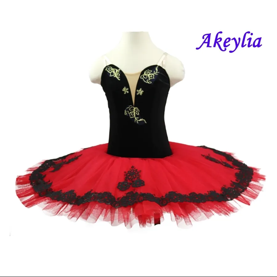 Red black professional ballet tutu girls classical ballet tutu adult ballet tutu costumes performance Women