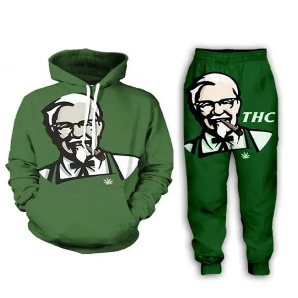 KFC Colonel 3D Print Tracksuits for Men and Women