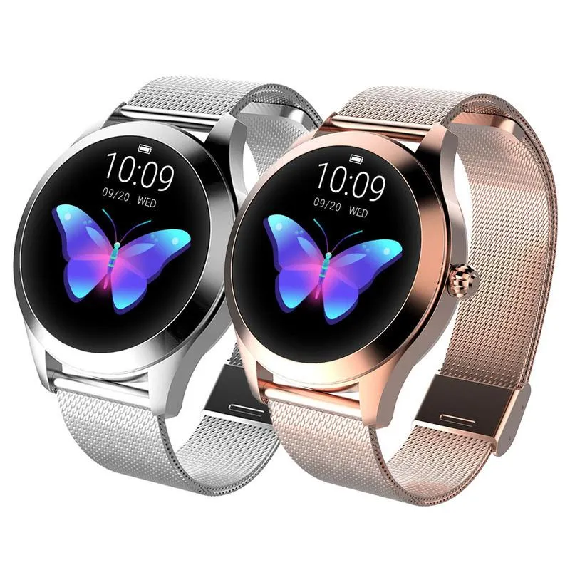 KW10 Smart Watch IP68 Impermeabile Quadrante Rotondo Allarme Fitness Sport Donna Elettronico Digitale Cardiofrequenzimetro Banda di Moda Smartwatch