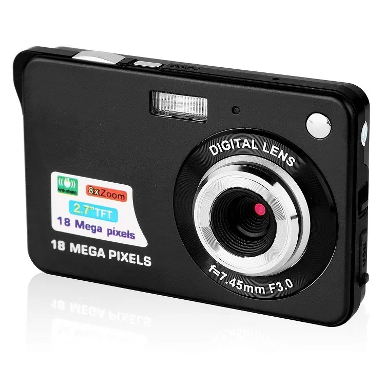 Cheap 2,7 polegadas TFT LCD HD 720p 18MP K09 Câmera Digital Camcorder CMOS Sensor Zoom Digital 8x Anti-agitar anti-olhos vermelhos Digital Cam DHL 20PCS
