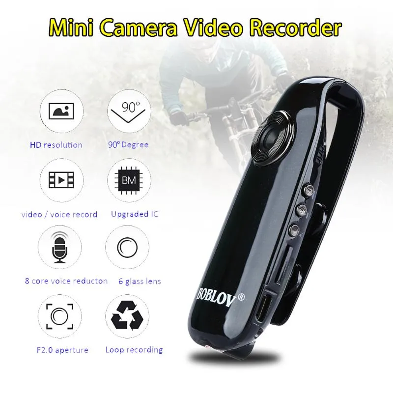 Camcorders BOBLOV IDV007 Full HD 1080P Mini DV Camera Dash Cam Wearable