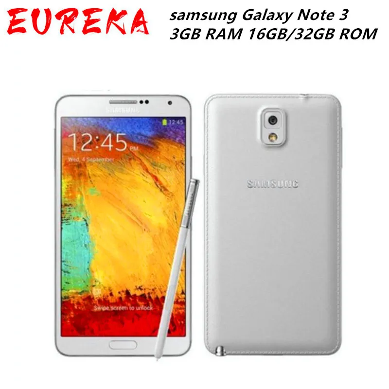 هاتف Samsung Galaxy Note 3 N9005 4G LTE الأصلي غير المؤمّن وذاكرة الوصول العشوائي 3GB بسعة 32GB / 16GB ROM الذي يعمل بنظام Android