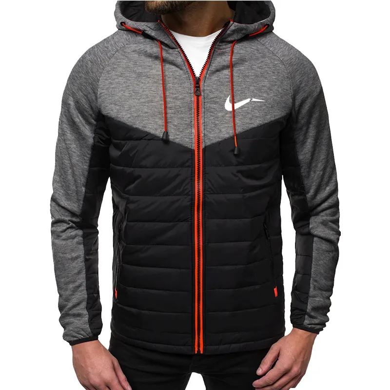 2020 New outono men jackets moda casaco com capuz s impresso casaco casual com capuz zip cardigan mais lã s-2xl