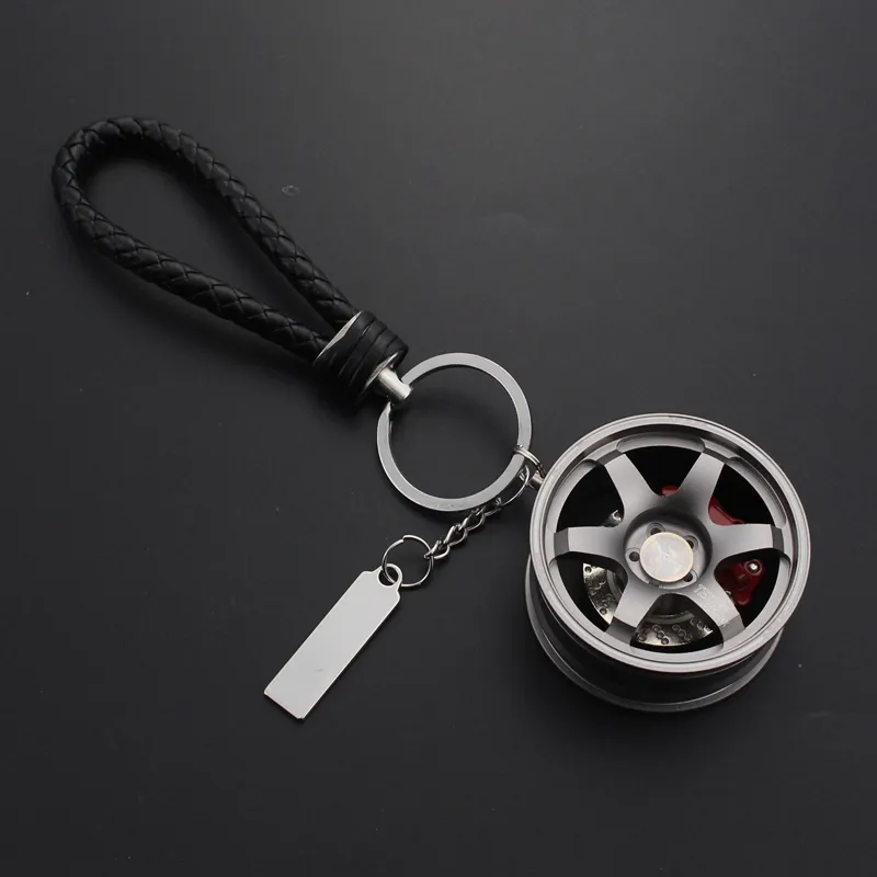 Car Keychain Aluminum Alloy Rim Model RAYS TE37 Wheel Keyring For Auto Accessories Moto Key Ring For Keys Key Chains Trinket