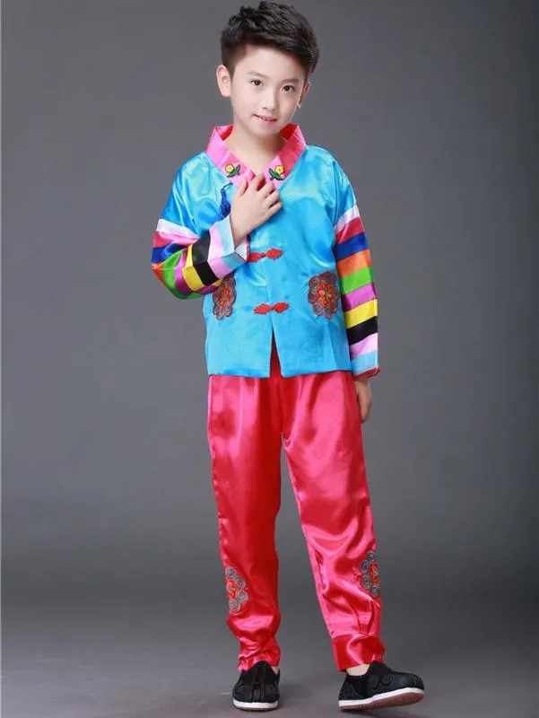 Kid Boy Traditional Korean Clothing Male Hanbok Hanfu Clothes