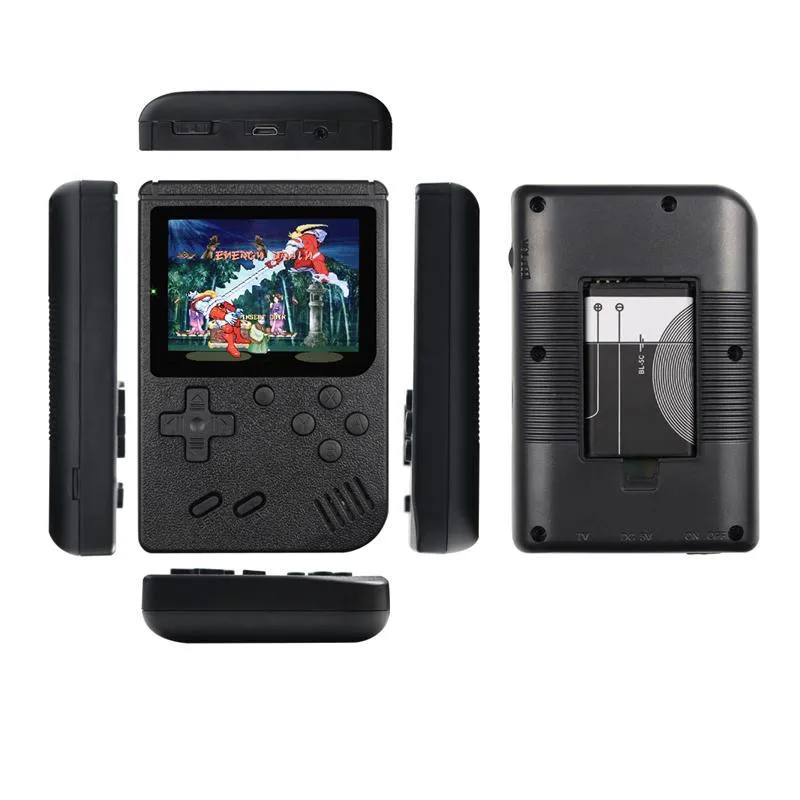 2020 Mini Doubles Handheld Game Console Retro Portable Video Game Console может хранить 400 игр 8 бит 3,0 дюйма красочная ЖК -колыбель