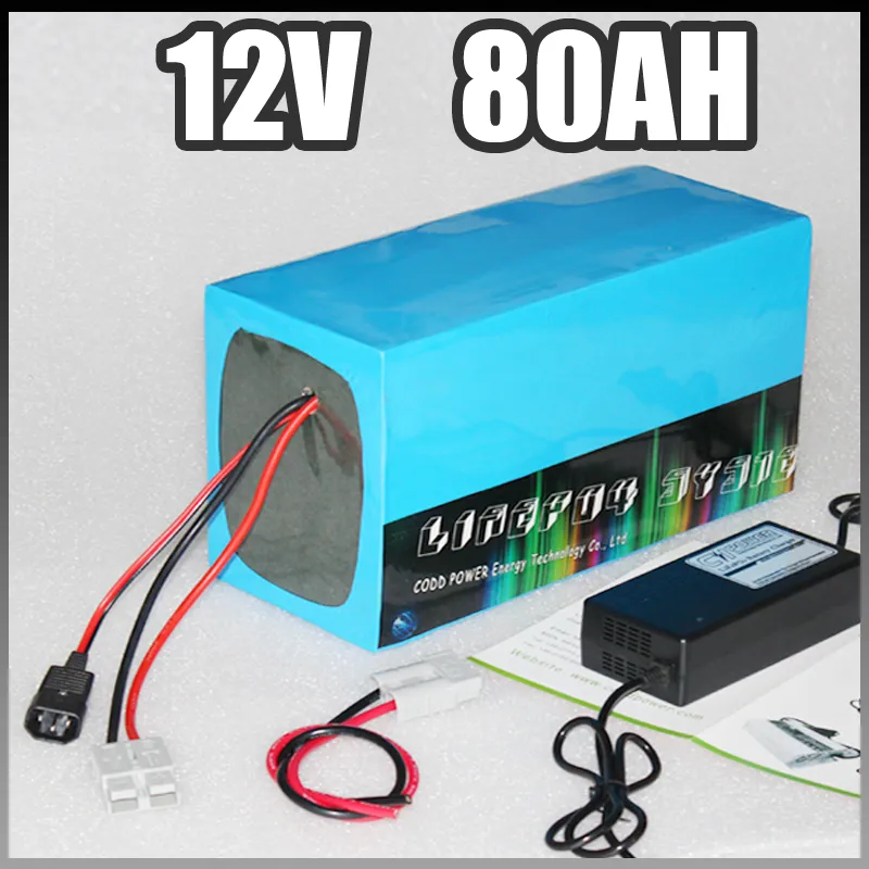 12V 80Ah Stockage d'énergie solaire Batterie au lithium-ion Lampe à LED 1000W Vélo électrique 12v RC