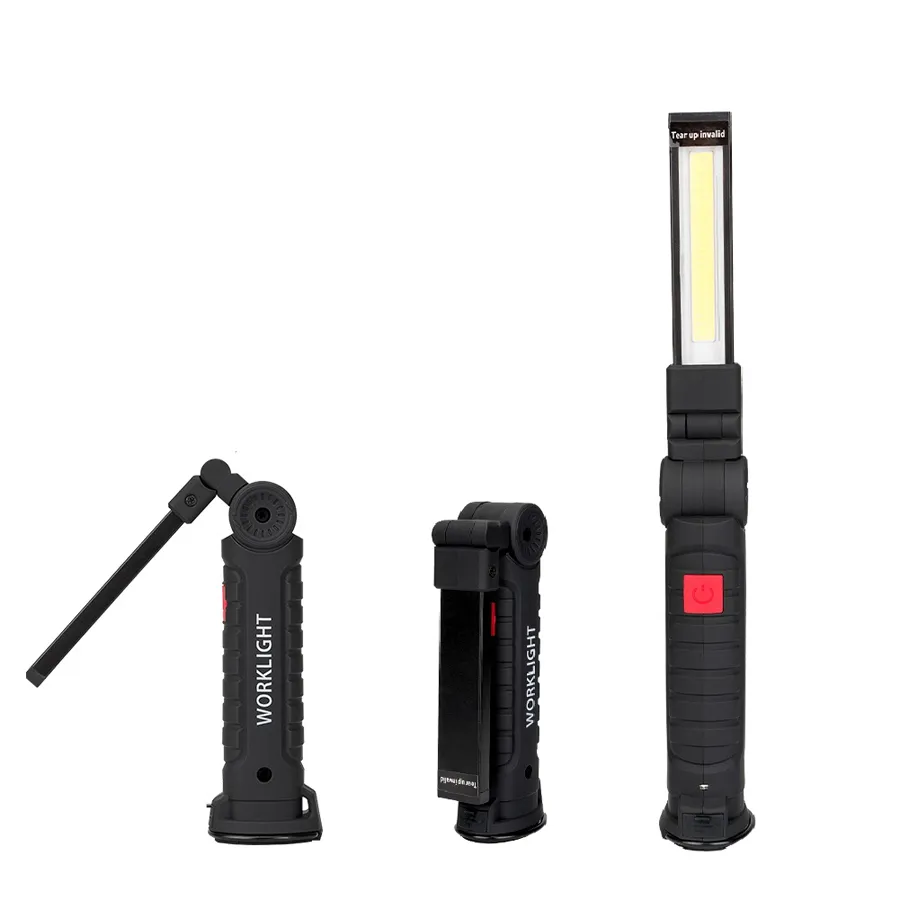 Portable Car LED Work Light Torches 5 Mode COB LEDs Working Lamp USB Rechargeable Flashlight For Outdoor Camping Hiking Cehicle Repair