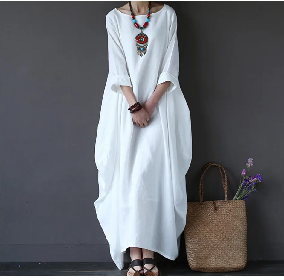chinese dress ladies Bohemian Kimono Sleeve Maxi Dress – THEKLOSETKOUTURE.COM