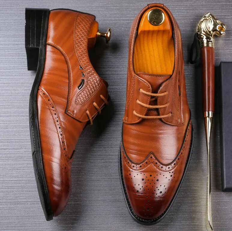 Sapatos sociais rasos de couro legítimo Oxford para caminhadas masculinas para festa de casamento Mocassins de escritório 38-48 tamanho grande