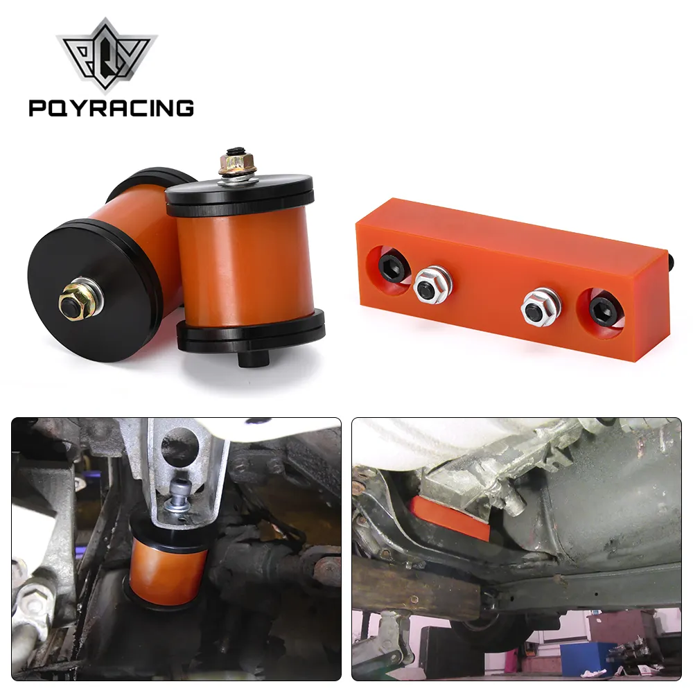 PQY - Polyuretanmotoröverföringsfästen för 89-00 Nissan S13 S14 180SX 200SX 240SX SR20 KA24 PQY-TMN11 + TMN12