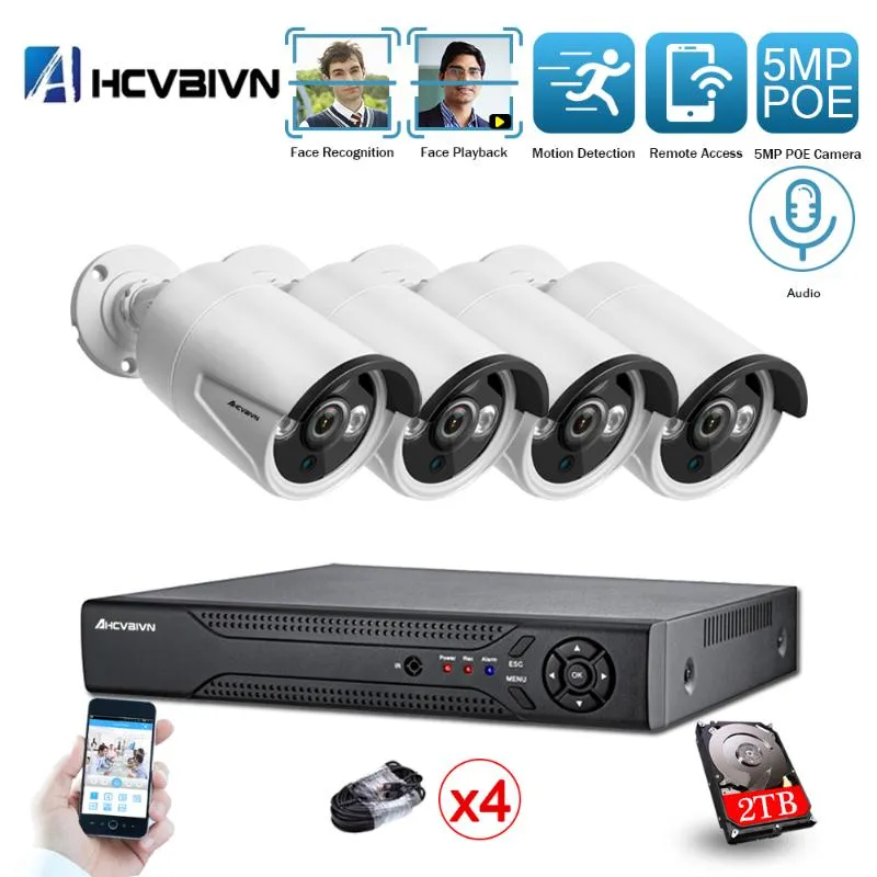 H.265 5.0mp rosto captura uma maneira de áudio poe ip câmera IR-CUT ao ar  livre vídeo cctv segurança vigilância para poe sistema nvr - AliExpress