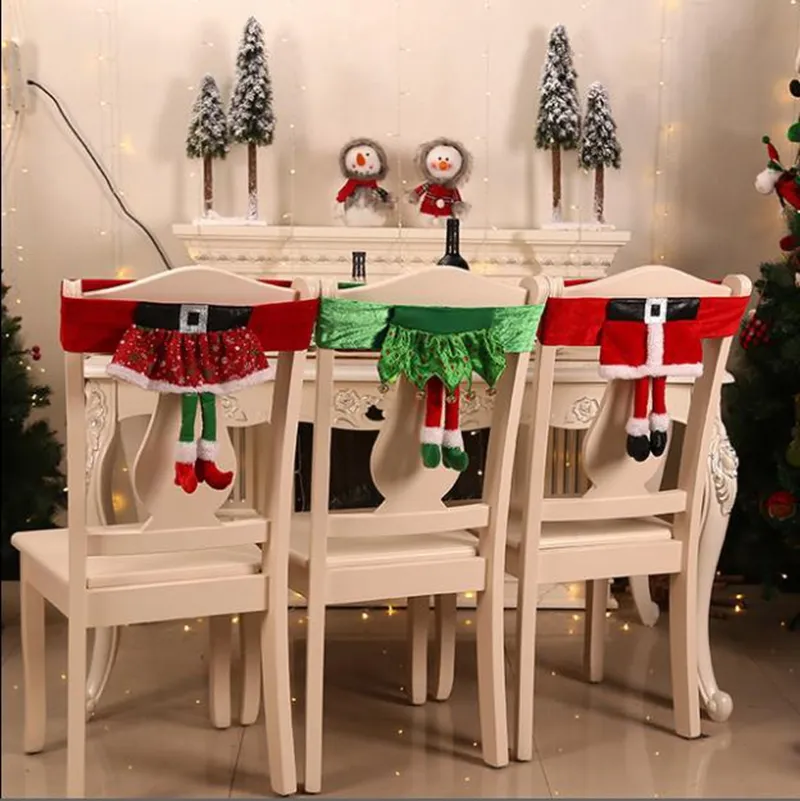 Christmas Chair Cover Santa Belt Chair Cover Meeting Hotel Seat