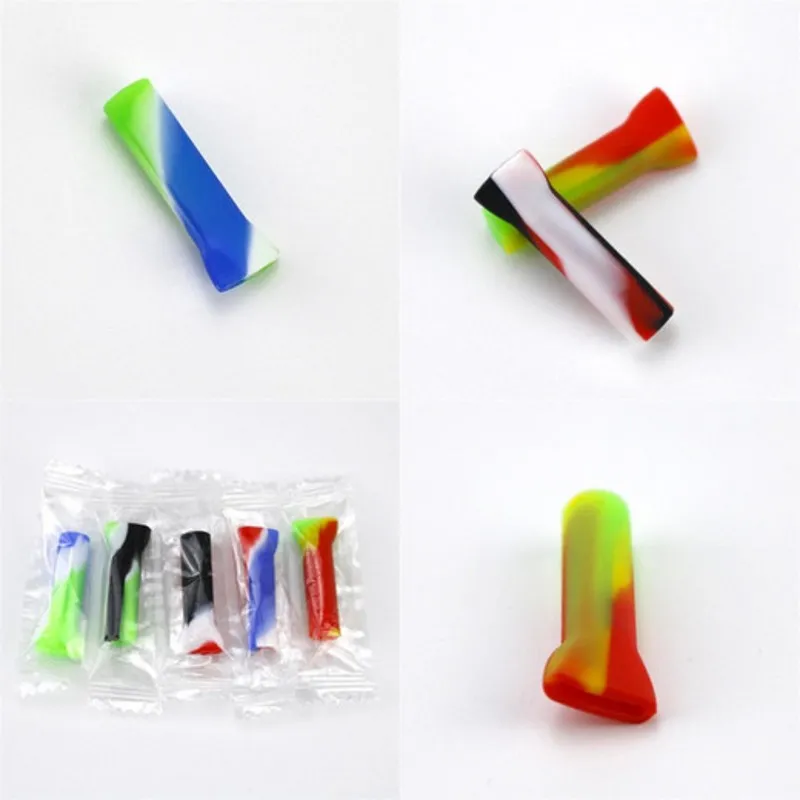 Silicone Blunt Holder Muti Colors Hookah Tips Smoking Pipes Hoses Shishas Portable Smoke Nozzle Straight Type 0 6xm C2