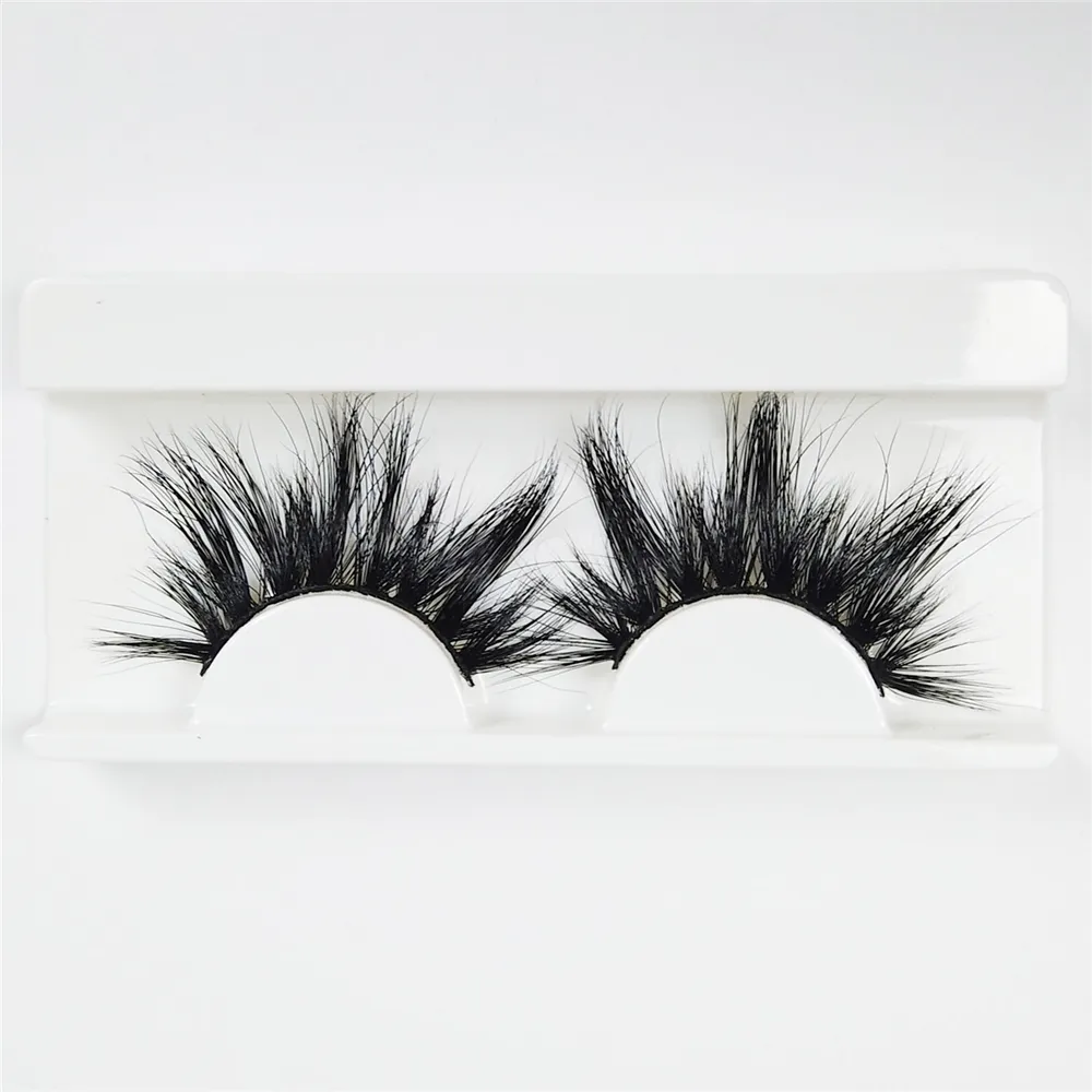 Tamax ELR001 25mm 5D Real Mink Hair Eyelashes 3D Mink Lashes Packing In Tray Long Mink Lashes Good Quality