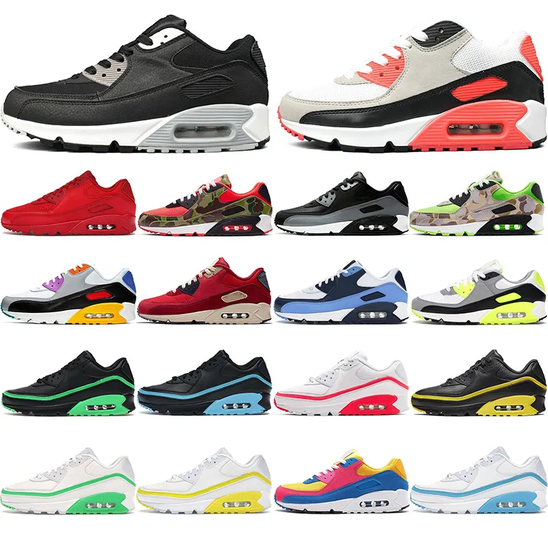 max 90  NEW 도매 패션 남성 스니커즈 클래식 남자와 신발 스포츠 트레이너 쿠션 표면 통기성 스포츠 신발 36-45을 실행 여성 신발