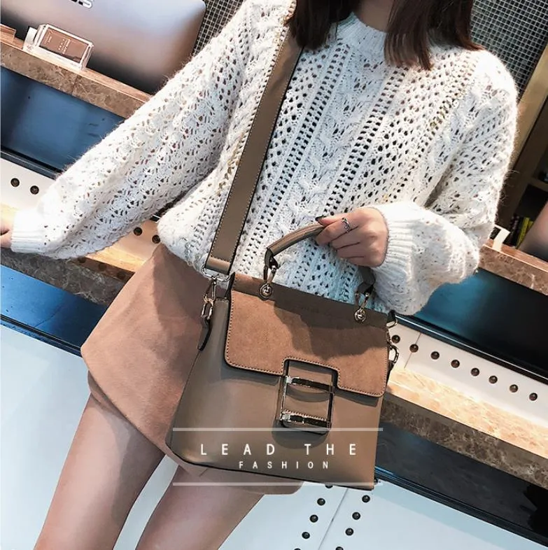 New- Frosted Handbag Fashion Cross Body Small Square Shoulder Handbags