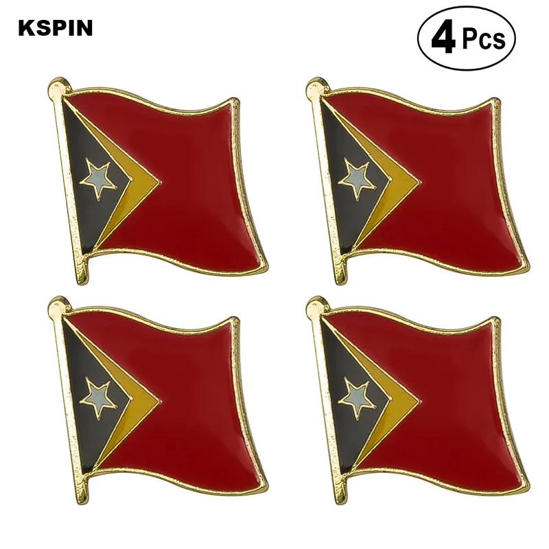 Восточный Тимор Флаг Pin отворотом Pin Badge Брошь иконки 4PC