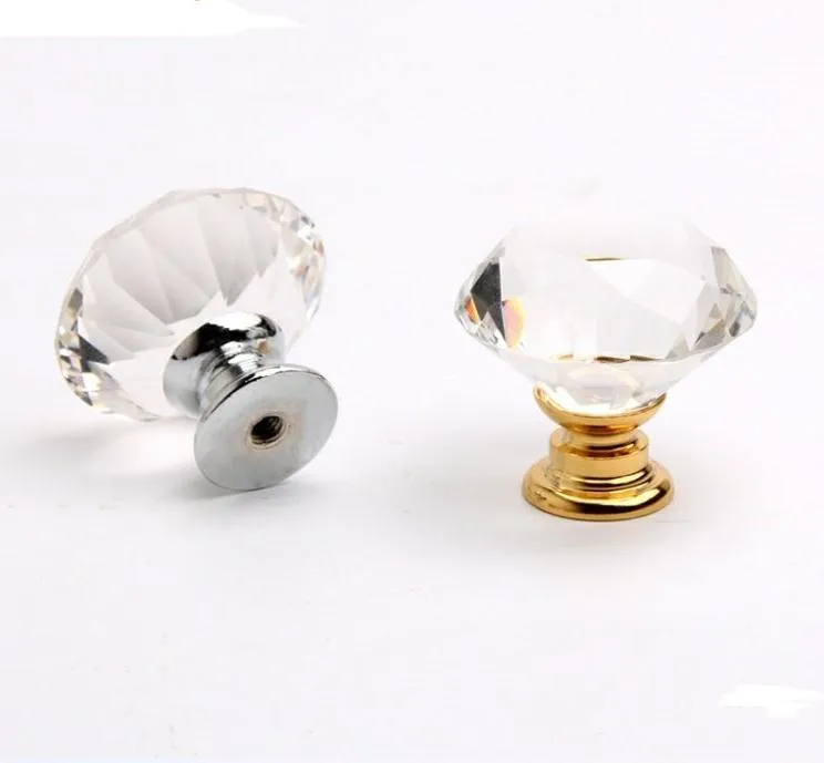 gold crystal dresser knobs Crystal Gold knob Drawer Knobs Pulls Handles Dresser Knob Cabinet Knob –  ABVIN