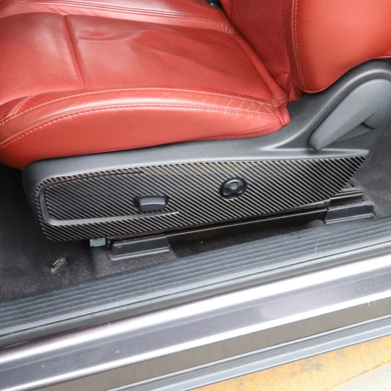 Autocollant de décoration de panneau latéral de siège avant de voiture en Fiber de carbone, pour Dodge Challenger 11, accessoires d'intérieur 272Y