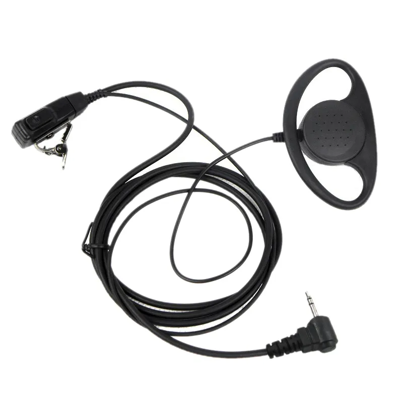 1 pino D tipo de fone de ouvido gancho de ouvido fone de ouvido ptt microfiece para motorola fale em rádio portátil tlkr t3 t4 t60 t80 mr350r walkie t