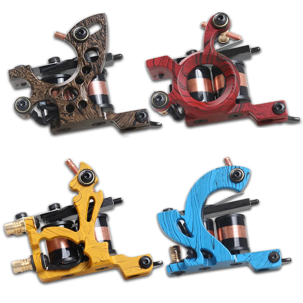 4 pcs Professional Tattoo Machines Dragonhawk Fine Lining Shading Tattoo Gun Coloring Lining 10 Wraps Tattoo Machines