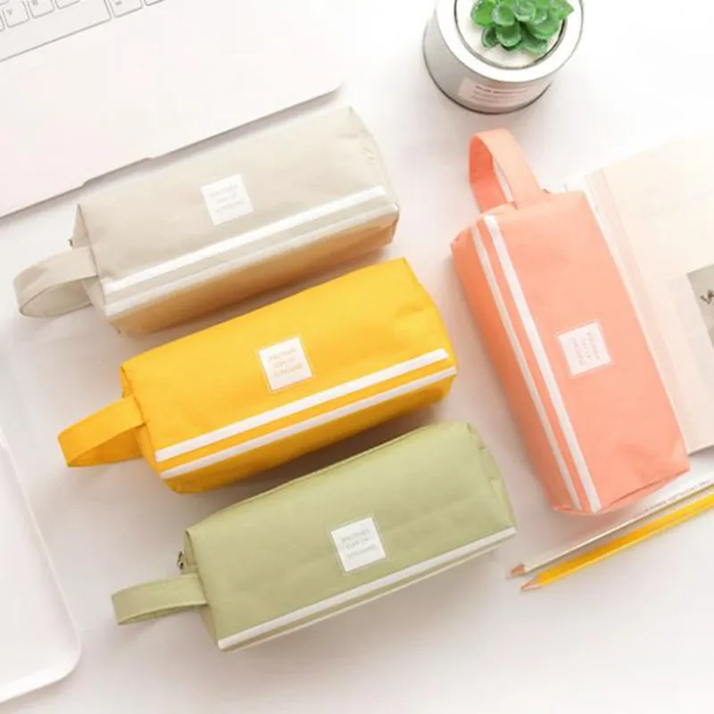 Dubbellaags briefpapier doos eenvoudige multifunctionele potlooddoos rits pen tassen grote capaciteit potlood schoolbenodigdheden 6 ontwerpen BT165
