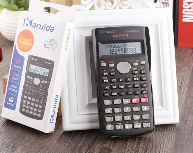 Taschenrechner Großhandel Handheld Student Scientific Calculator 2 Line Display Tragbarer Multifunktionsrechner für Mathematik x0908