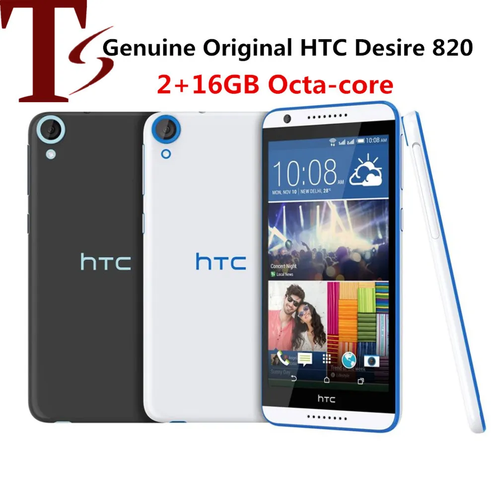 改装されたオリジナルのロック解除HTC Desire 820デュアルシムOtca Core Android 5.5 "1270 * 720 13MPカメラ16GBスマートフォン