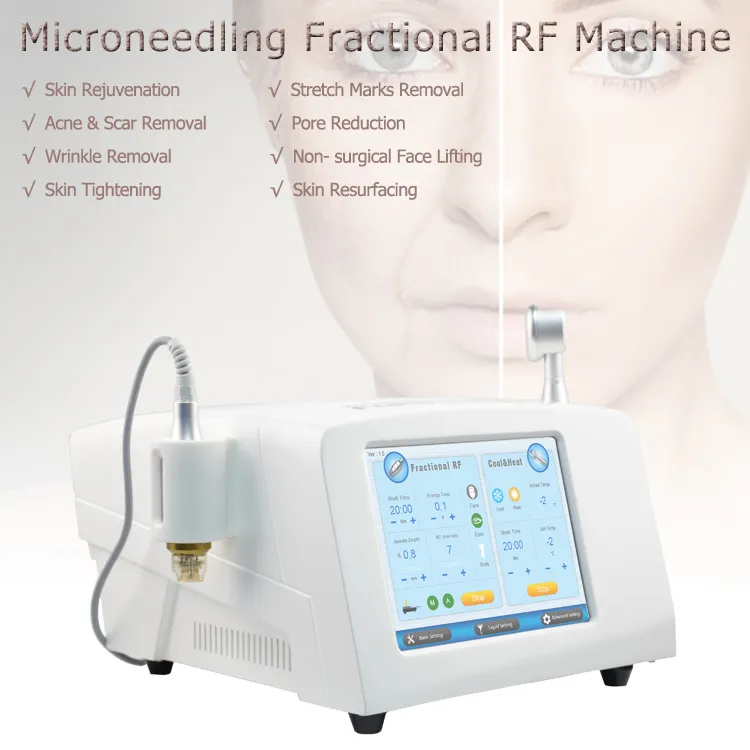 Draagbare fractionele RF Microneedle Micro Naald Huid Aanhalen Rimpel Verwijdertherapie Behandeling voor Acne Littekens Beauty Machine