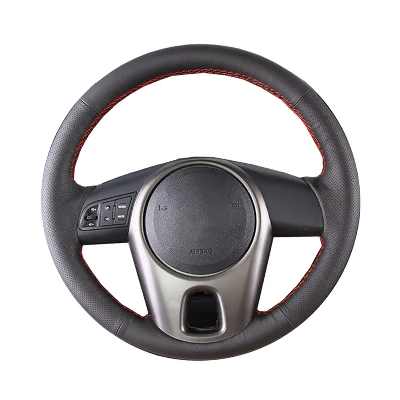  Housse Volant Voiture pour Clio 3 2005 2006 2007 2008 2009 2010  2011 2012 Antidérapant Cuir Artificiel Tresse Voiture Steerin Protection  Volant Voiturea (Color : Orange Thread)