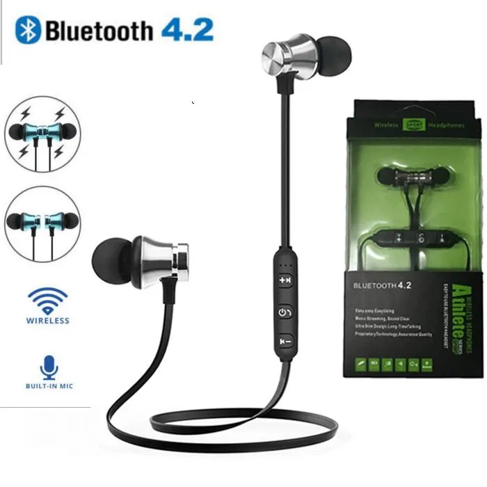 Kostenloser DHL XT11 Magnet-Sportkopfhörer BT4.2 Drahtlose Stereo-Ohrhörer mit Mikrofon-Ohrhörern Bass-Headset für iPhone Samsung LG mit Kleinverpackung