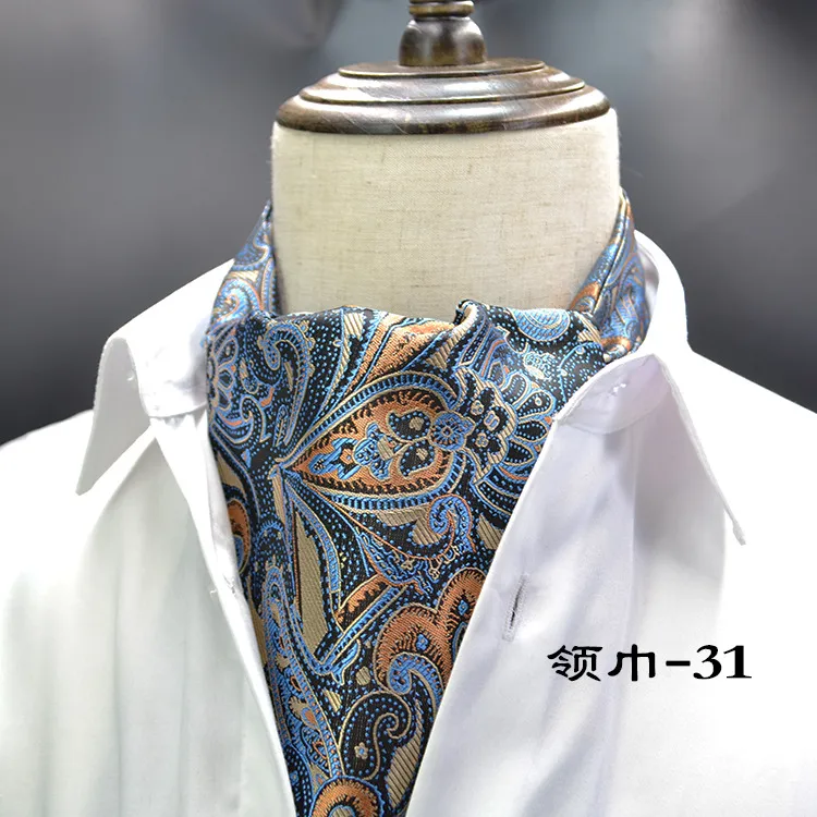 Silk Business Suit Shirt Scarf | Men Silk Scarf Suit | Paisley Gold Shirt -  New Fashion - Aliexpress