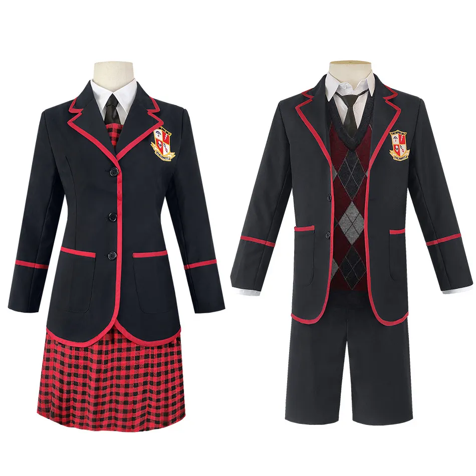 Paraply Academy Girls School Uniform Vanya Allison Cosplay Kostym Halloween Carnival Party Passit för män Kvinnor Set