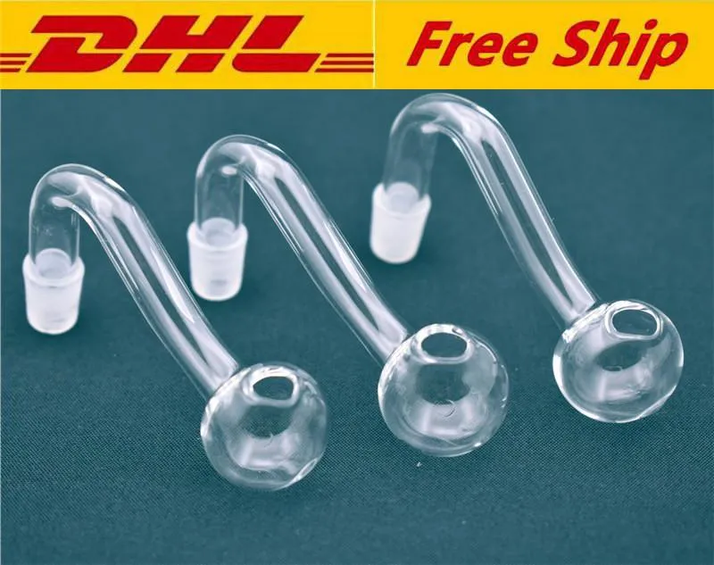 cheapest 10mm 14mm 18mm Female Male glass oil burner pipes pyrex bubbler oil burner pipes for bubbler water pipes bong dhl free