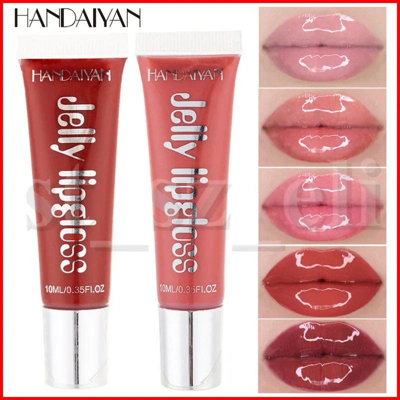 Jelly Lip Gloss Set Moisturizing Plumping Clear Shiny Liquid Lipstick