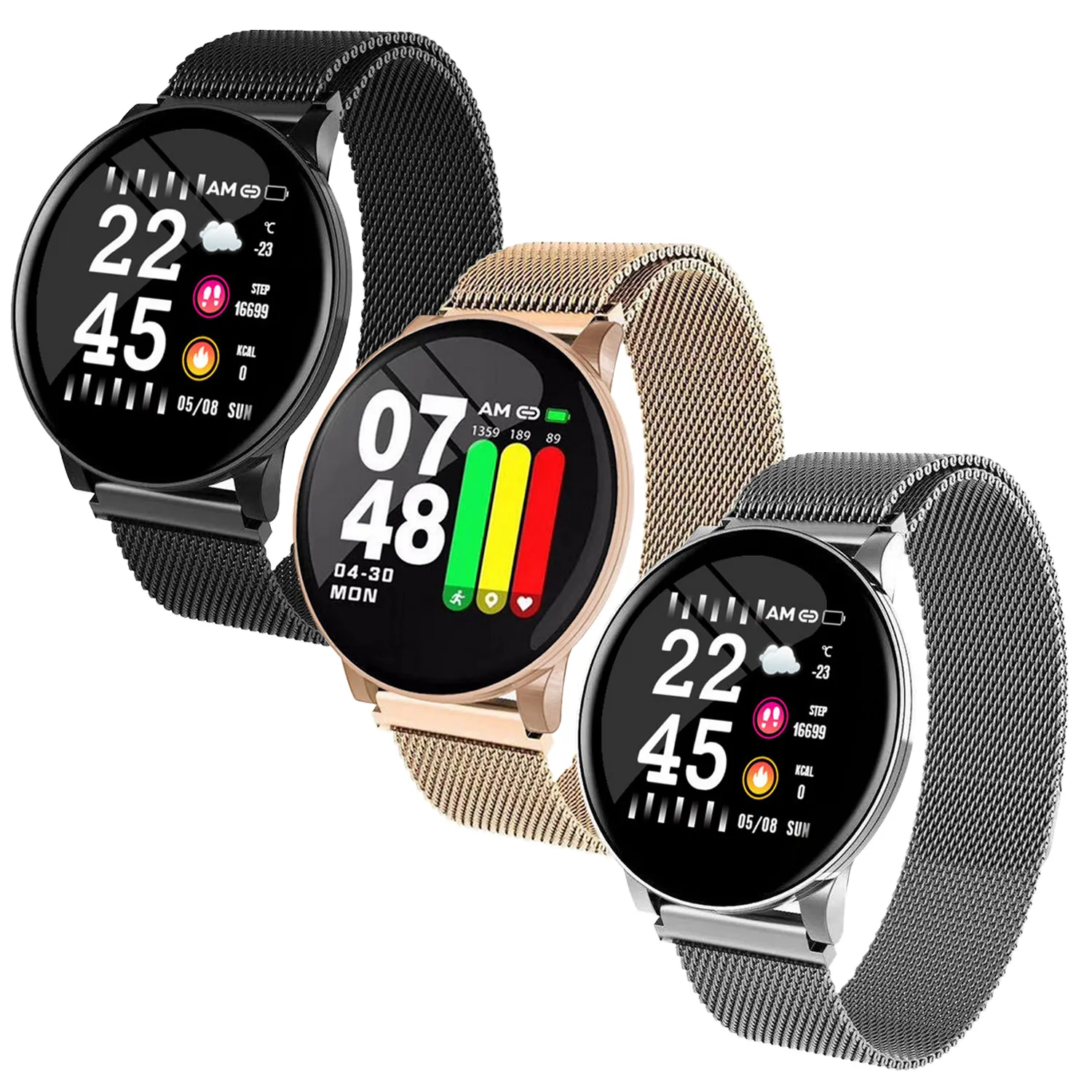Fornitura Allingrosso W8 Sport Smart Watch Bracciale Rotondo Bluetooth  Impermeabile Maschio Smartwatch Uomo Donna Fitness Tracker Cinturino  Sistema Operativo Android Da Dhgoodseller002, 20,33 €